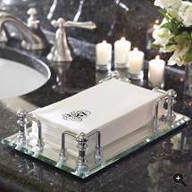 Mirrored Guest Towel Tray