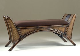 Old World International Upolstered Bench
