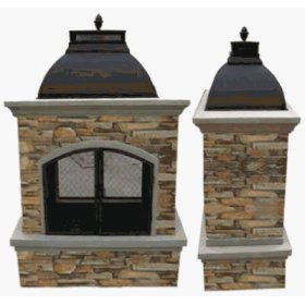 Outdoor See Through Fireplace