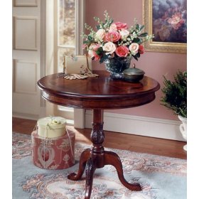 Plantation Cherry Collection Round Designed Accent Table