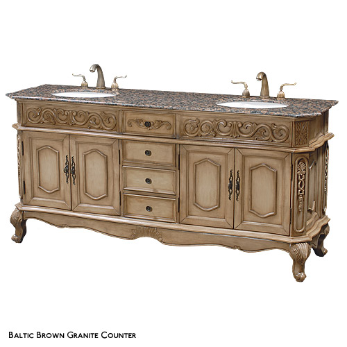 “Plymouth”  Wood Bathroom Double Vanity