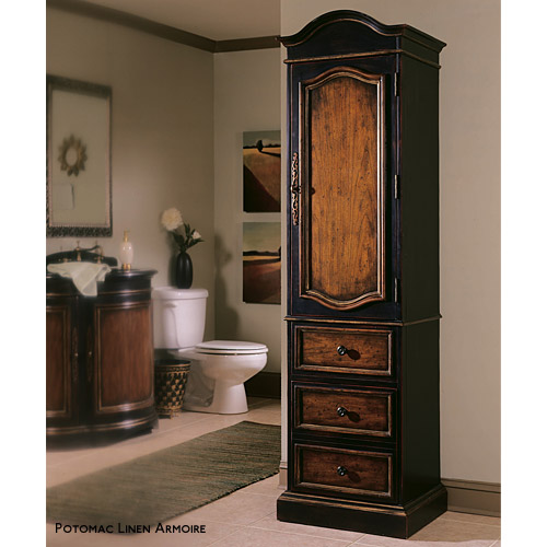 Cole & Co. Potomac Linen Armoire - Black