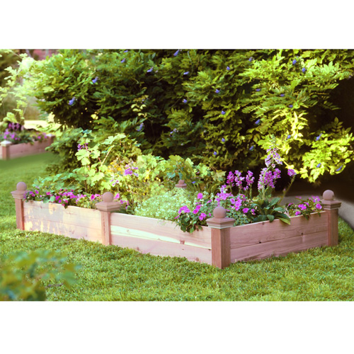 Rectangular Raised Bed w/Ball Finials