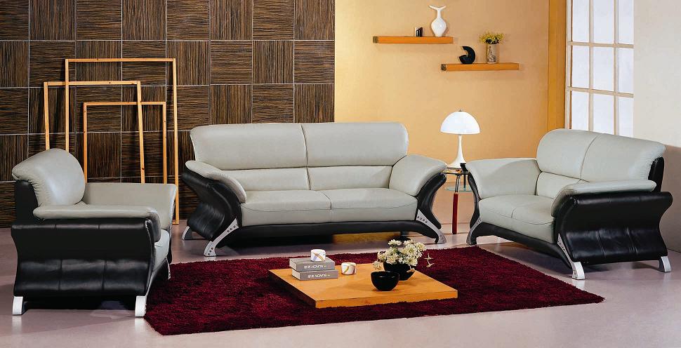 7030 grey/black Sofa Set