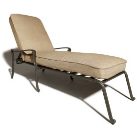 Strathwood Bainbridge Cast Aluminum Chaise Lounge with Cushion