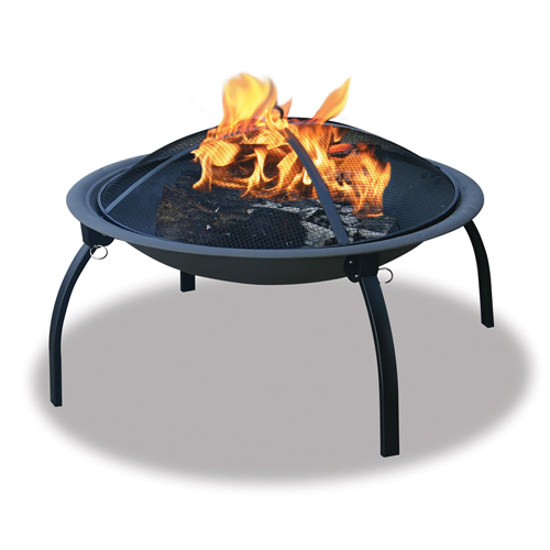 Uniflame 35In Black Firebowl w/Folding Legs-Pouch