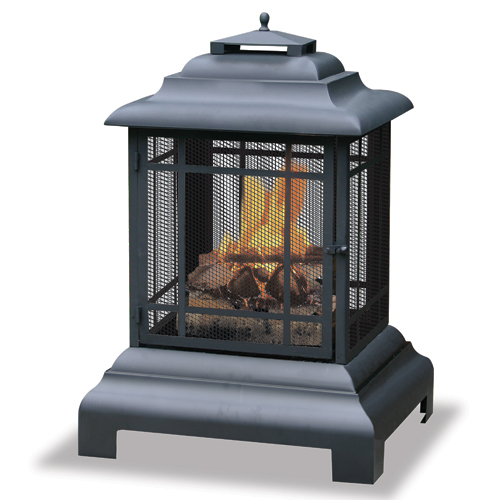 Uniflame Large BlackOutdoor Firehouse