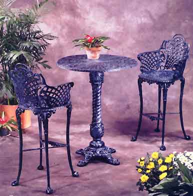 Basketweave Bar Table Set