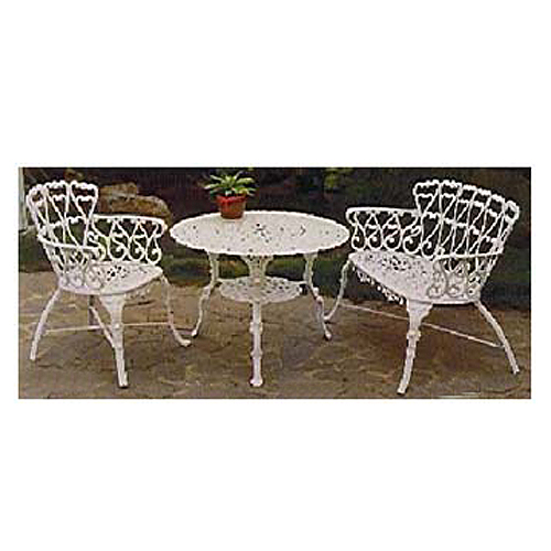Bistro Heart Aluminum Settee