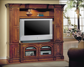 Classic Italian Space Saver TV Wall Unit Entertainment Center
