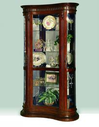 Classy Curved Front Glass Door Curio Storage Cabinet