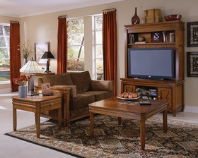 Contemporary Cherry Accent Tables Living Room Furniture