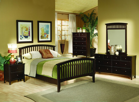 Dark Brown Bedroom Furniture Queen Bed Set