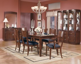 Dark Brown Modern Wood Dining Room Set