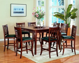 Dark Cherry Black Vinyl Dining Room Table Set