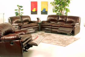 Dual Recliner Sofa Dual Recliner Love Couch Set Brown Leather
