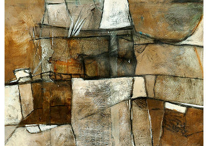 Earthtone Abstract Canvas Artwork