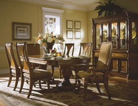 Grand Empire Double Pedestal Formal Dining Room Table Set