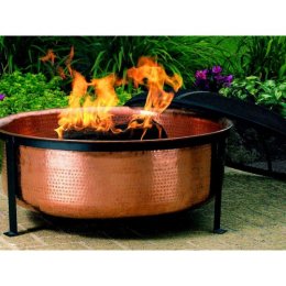 Hammered Copper Fire Bowl - 30″