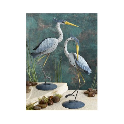 Heron Friends Metal Garden Decor Statuary