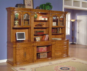 L Shaped Computer Desk - Home Office Furniture Credenza Hutch Desks