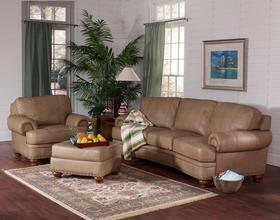 Light Brown Curved Sofa Curved Sectional Leather Furniture Nail Head Trim