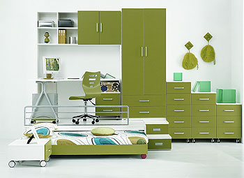 Loft Contemporary Kids Bedroom