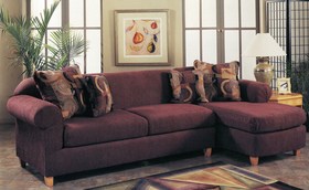 Microfiber Sectional Sofa Couch with Chaise Lounger