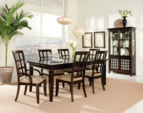 Modern Dark Brown and Beige Dining Room Furniture