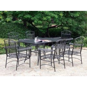 Outdoor Tropico Iron Patio Dining Set