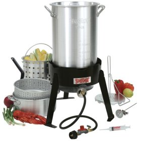Outdoor Turkey Fryer with Basket and Fry Pot