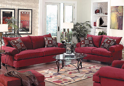 Perimeter Crimson 7 Pc Sleeper Livingroom