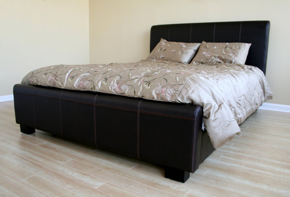 Queen Size Platform Bed in Brown