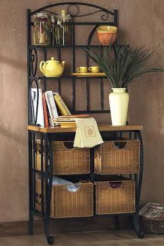 Rack with Storage Baskets
