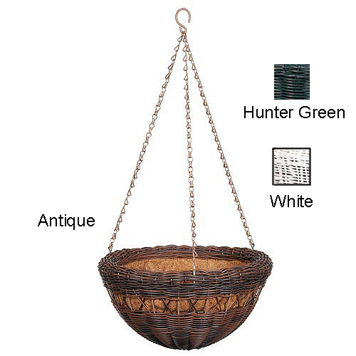 Resin Wicker Hanging Basket 17 Inch Better