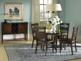 Rich Contemporary Brown Glass Table Dining Room Set