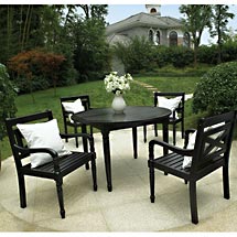 Round Dining Set, Black