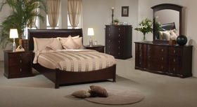 Sleek and Contemporary Queen Bed Bedroom Furniture Set