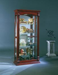 Sliding Door Cherry Hardwood Storage Curio Cabinet
