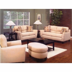 Sofa Sectional Set in Sienna Fawn with Pillows in Ascott Truffle
