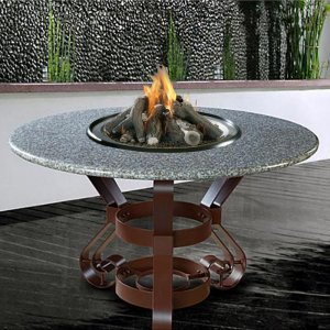 Solano Dining Height Fire Pit with Gas Logs