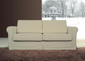 Traditional Beige Twill Living Room Queen Sleeper Sofa