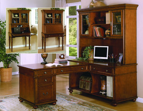 Cherry Wood Secretary Desk on Traditional Cherry Solid Wood Secretary Desk Home Office Furniture