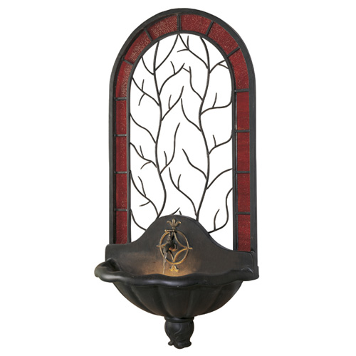 Twigs Iron Wall Fountain Large Bronze Finish