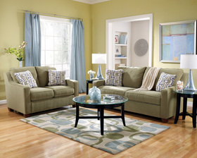 Unique Contemporary Pillow Back Sofa Loveseat Living Room Furniture