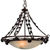 Vine Pendant - Light Bronze, Marbleized Glass