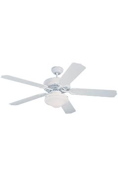 Weatherford Deluxe White Ceiling Fan with Light
