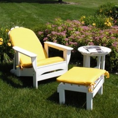 Adirondack Reclining Chair and Ottoman Set