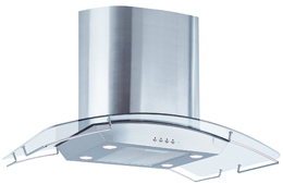 Airking Ibiza Glass and Stainless Steel Series Island Mount Range Hoods