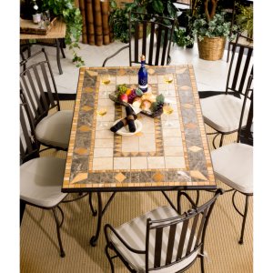 Alfresco Home Compass Grand Mosaic Dining Set
